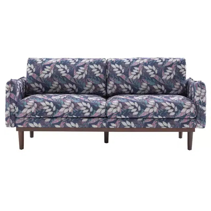 75 Modern Sofa with Solid Wood Legs, Loveseat Sofa Couch for Small Living Room, Bedroom, or Apartment-Panipeachy