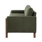 Canapé Moderne 83 places en Tissu Teddy avec Pieds en Bois Massif et Accoudoirs Courbés, pour Salon, Chambre à Coucher ou Appartement - Panipeachy