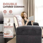 Karl Home |Modern L-Shaped Upholstered Velvet Sleeper Sectional Sofa bed with Chaise and Queen Pull Out Bed