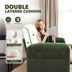 Karl Home |Modern L-Shaped Upholstered Velvet Sleeper Sectional Sofa bed with Chaise and Queen Pull Out Bed