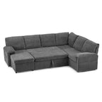 Karl Home | Canapé d'angle convertible en velours en U