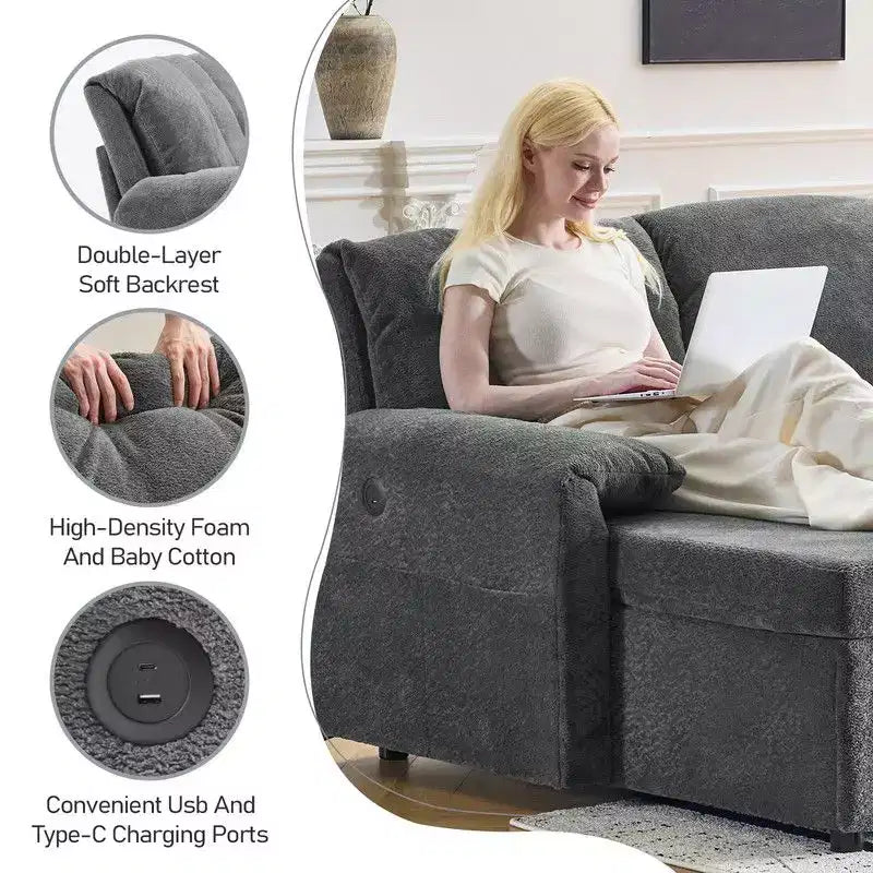 Karl Home | Canapé d'angle convertible en velours en U