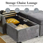 Karl Home | Canapé d'angle convertible en velours en U