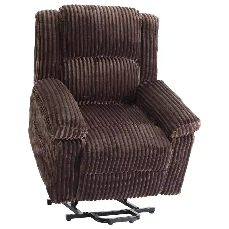 Power Lift Recliner Chair - Heat & Massage Function, Electric Stand-Up Recliner with Adjustable Positions, Soft Polyester Fabric & Full Sponge Padding