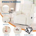 Power Lift Recliner Chair - Heat & Massage Function, Electric Stand-Up Recliner with Adjustable Positions, Soft Polyester Fabric & Full Sponge Padding
