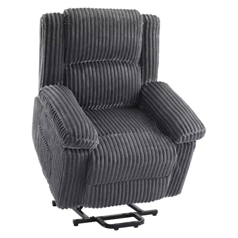 Power Lift Recliner Chair - Heat & Massage Function, Electric Stand-Up Recliner with Adjustable Positions, Soft Polyester Fabric & Full Sponge Padding