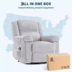 Power Lift Recliner Chair - Heat & Massage Function, Electric Stand-Up Recliner with Adjustable Positions, Soft Polyester Fabric & Full Sponge Padding