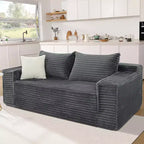 75 Convertible Sofa Bed, Boneless Couch Bed with 2 Pillows, Folding Pull Out Couch, Loveseat Sleeper Sofa for Living Room, No Assembly