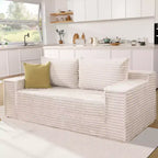 75 Convertible Sofa Bed, Boneless Couch Bed with 2 Pillows, Folding Pull Out Couch, Loveseat Sleeper Sofa for Living Room, No Assembly