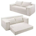 75 Convertible Sofa Bed, Boneless Couch Bed with 2 Pillows, Folding Pull Out Couch, Loveseat Sleeper Sofa for Living Room, No Assembly