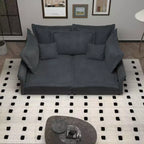 MAYEERTY 90.55 Modern Comfy Upholstered Sofa Cloud Couch,Deep Seat Couches with Multiple Large Sofa Pillows Gray