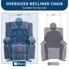 Fauteuil inclinable COZONY avec massage et fonction chauffante, fauteuil à bascule avec poches latérales et porte-gobelet pour salon
