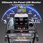 5HP Folding Treadmill  20-Level Automatic Incline, 105 Preset Programs, 0.6512 MPH, App Control for Home Gym