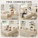 106-Inch l-Shaped Sectional Sofa, with Chaise, Modern Modular Cloud Couch, Sectional Couch, Deep Seat Upholstered Furniture,No Tools Assembly Required