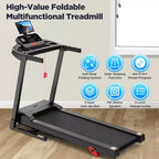 Tapis de course en solde, Dégagement de tapis de course, Tapis de course pour la maison, Tapis de course pliable large avec guidon, haut-parleur, capacité de poids de 136 kg