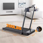 Okak Armless Walking Pad Treadmill with 200LBS Capacity, 3-IN-1 Portable Treadmill, Compact Treadmill for All Age Runner