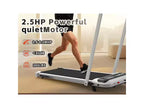 Tapis de course 3-EN-1 Okak sous le bureau avec télécommande et écran LED, tapis de course pliable avec inclinaison, tapis de marche avec barre de maintien