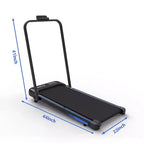 Tapis de course 3-EN-1 Okak sous le bureau avec télécommande et écran LED, tapis de course pliable avec inclinaison, tapis de marche avec barre de maintien