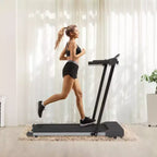 Tapis roulant pliable léger Okak avec bras, tapis roulant portable avec écran LED, tapis de marche pour la maison et le bureau