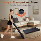 Tapis de course Okak Walking Pad avec 8 niveaux d'inclinaison, tapis de course sous le bureau avec télécommande et écran LED, tapis de course portable pour la maison, noir et gris