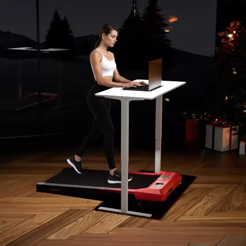 Tapis de course pliable connecté DeerRun Q2 Édition Noël, pour la maison et la course légère, inclinaison de 7 %