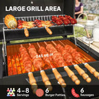 Black Outdoor Portable Charcoal BBQ Grill, Compact Cooker with Ventilation Control, Durable Steel Construction for Camping, Patio & Backyard