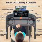 Treadmill on Sale,Treadmills Clearance,Portable Treadmill for Home Use, 71Programs, Music Speakers,Running Walking Jogging,Knee Strap Gift