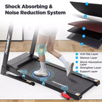 Tapis de course pour la maison, tapis de course pliable portable avec inclinaison réglable, contrôle par application, 64 programmes, capacité de 136 kg, 12 km/h, course, marche, jogging
