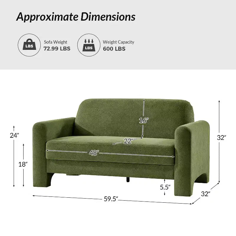 Felisa Modern Loveseats Sofa|ART OF LIVING DESIGNS