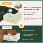 Clihome 2-Seater Tufted Sofa Couches with boneless Sofa,Soft Velvet Fabric,Bottom Anti-Slip Design,32D High Density Sponge,Ergonomic Design Bottom