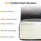 Clihome 2-Seater Tufted Sofa Couches with boneless Sofa,Soft Velvet Fabric,Bottom Anti-Slip Design,32D High Density Sponge,Ergonomic Design Bottom