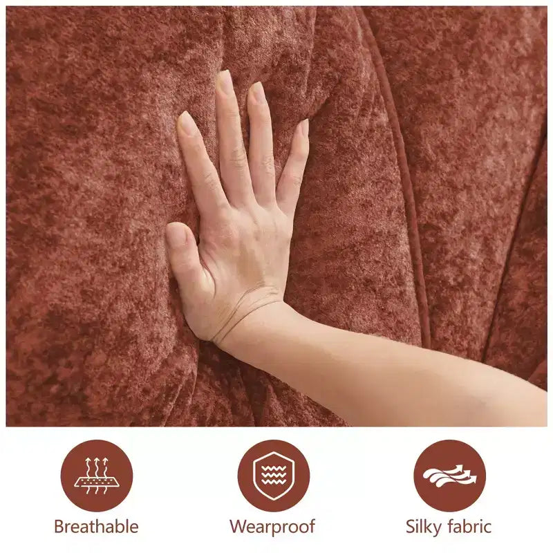 Clihome U-Shaped Boneless Sofa,Tufted Design,32D High Density Sponge,Bottom Anti-Slip Design,Free Combination,Movable Ottoman For Study & Home Theater