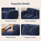 Clihome 140Tissu en Velours Doux,Canapé Désossé capitonné,Éponge Haute Densité 32D,Fond Design Ergonomique,Fond Antidérapant,Pour Salons