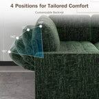 Dyonery 5 Seat L-Shaped Modular Sectional Sleeper Sofa Bed with Pull Out Bed/Reclining Backrest/USB/Storage Seat,Tool-Free Assembly
