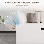 Dyonery 5 Seat L-Shaped Modular Sectional Sleeper Sofa Bed with Pull Out Bed/Reclining Backrest/USB/Storage Seat,Tool-Free Assembly