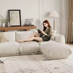 Boneless Love Seat Sofa - No Assembly Required, 75.2 Plush Chenille Cloud Couch with 23.2 Deep Seat for Small Spaces (Green)