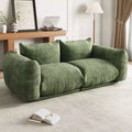 Boneless Love Seat Sofa - No Assembly Required, 75.2 Plush Chenille Cloud Couch with 23.2 Deep Seat for Small Spaces (Green)
