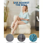 Canapé-lit pliant Acekool, fauteuil-lit convertible avec oreiller et poche latérale, matelas pliable, chaise longue de sol portable pour petits espaces