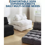 Canapé-lit pliant Acekool, fauteuil-lit convertible avec oreiller et poche latérale, matelas pliable, chaise longue de sol portable pour petits espaces