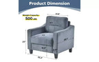 Sectional Couches Sofas with Button Tuft Modern Armchairs Upholstered Couch for Living Room Bedroom Office Small Space