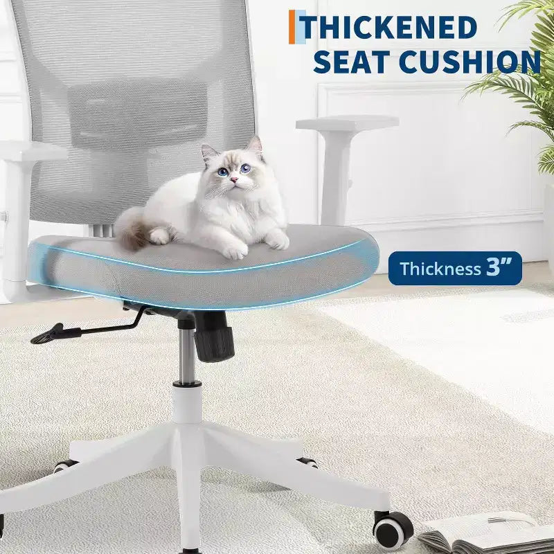 Ergonomic Mesh Desk Chair | Padded Headrest & Wheels | Gaming/Office Chair for E-Sport Room, Office, Bedroom
