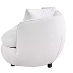 Canapé rond Probe Hues de 89 pouces, canapé rembourré de style moderne à 3 places avec 2 oreillers