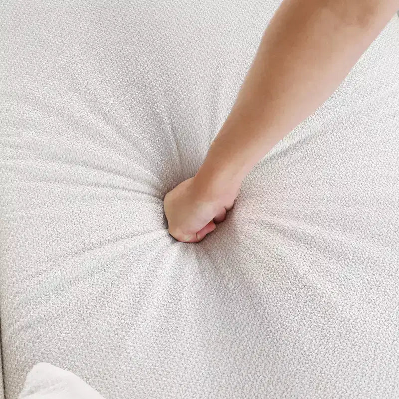 Canapé rond Probe Hues de 89 pouces, canapé rembourré de style moderne à 3 places avec 2 oreillers