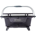 Oval/Rectanglar Cast Iron Outdoor Table Grill Charcoal Tabletop Griddle for Camping,Parties,Portable BBQ Enamel-Coated Skillet with Grab Handle