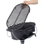 Gril de table d'extérieur ovale/rectangulaire en fonte, plancha de table au charbon de bois pour camping, fêtes, barbecue portable, poêle émaillée avec poignée