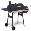 TUYOHW Outdoor Charcoal BBQ Grill,Portable Cooker with Shelves,Wheels,Bottle Opener&Handles,Outdoor Cookware for Party,Camping,Picnic&Backyard