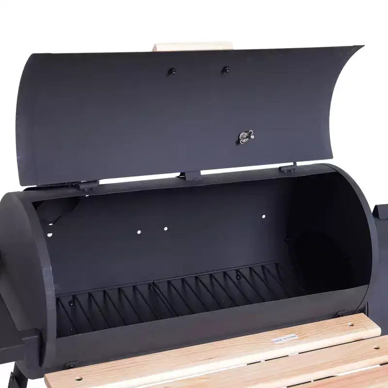 TUYOHW Outdoor Charcoal BBQ Grill,Portable Cooker with Shelves,Wheels,Bottle Opener&Handles,Outdoor Cookware for Party,Camping,Picnic&Backyard