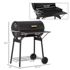 TUYOHW Barbecue portable au charbon de bois petit grill de table en acier inoxydable pour le camping en extérieur, les barbecues, les fêtes et le jardin, grille de cuisson double face, noir