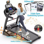 Folding Treadmill with Auto Incline, 0.612 MPH Speed, High-Performance Motor, 7-Layer Running Surface, 320lbs Capacity for Home & Apartment Workouts