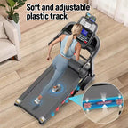 Tapis de course pliable avec inclinaison automatique, vitesse de 0,6 à 12 MPH, moteur haute performance, surface de course à 7 couches, capacité de 145 kg pour les entraînements à domicile et en appartement